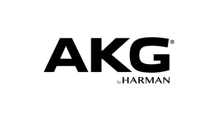 Schwarzes „AKG by Harman“-Logo auf weißem Hintergrund. - HJPA Pro